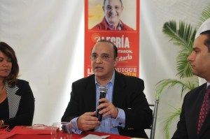 Quique Antun en el encuentro con los periodistas