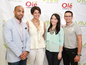Ejecutivos de Viva y Ole Tirone Gomez, Patricia Federo, Michelle Guerrero y Franky Abreu