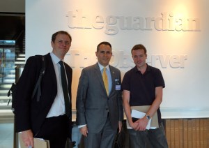 Visita a El Guardian, Londres.